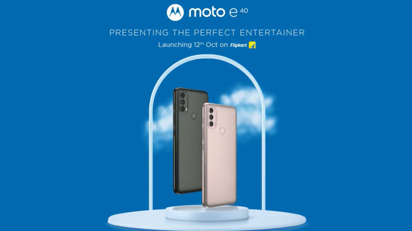 Moto E40 will be launched in India on October 12