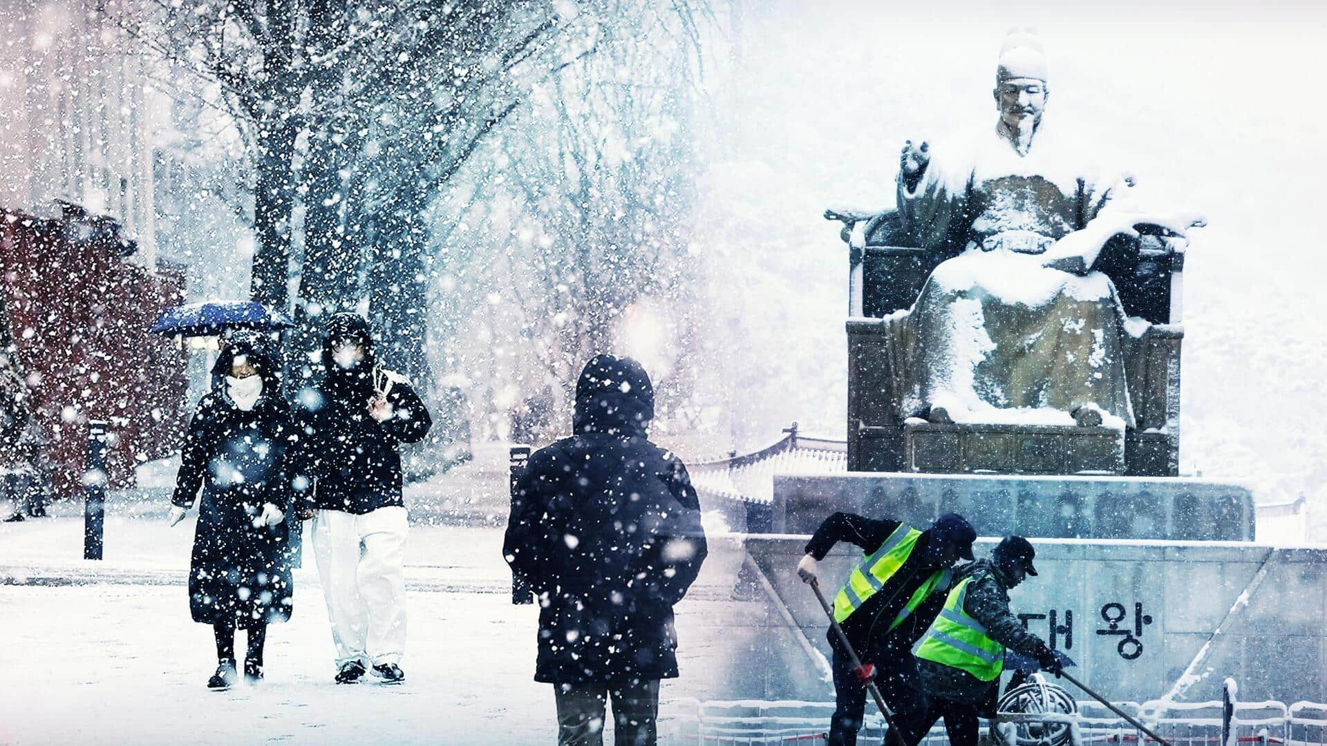 Seoul experiences heaviest November snowfall in over 100 years