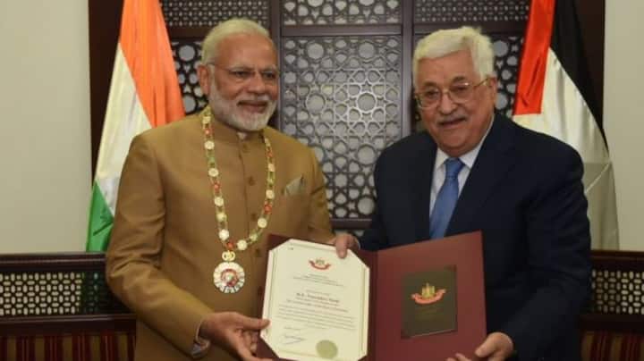 Modi conferred the Grand Collar of the State of Palestine