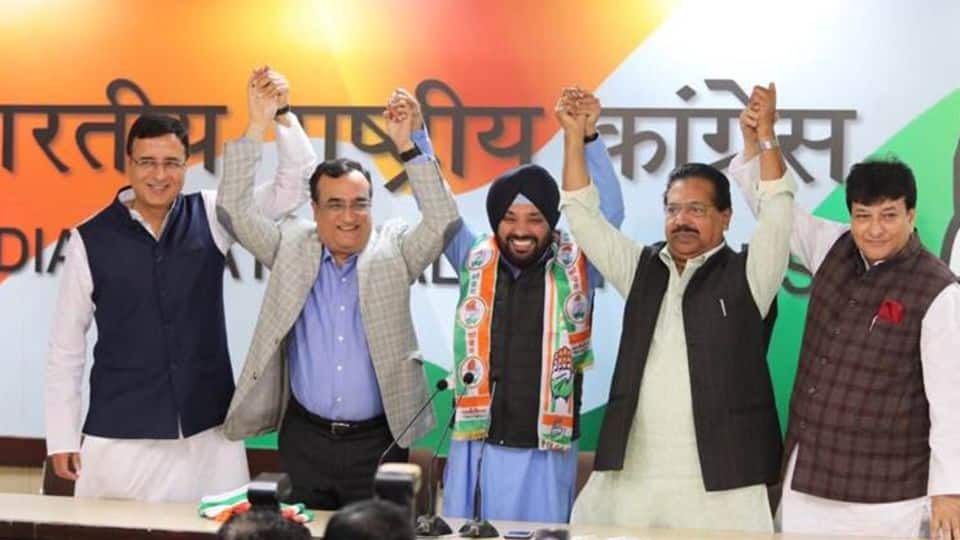Aravinder Singh Lovely rejoins Congress after BJP-stint