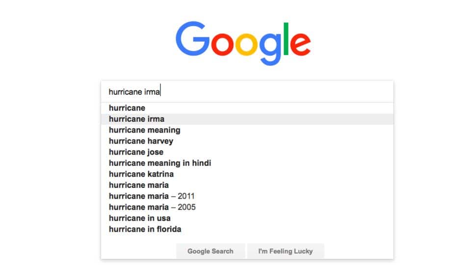 Google's top 2017 trend: Hurricane Irma beats them all