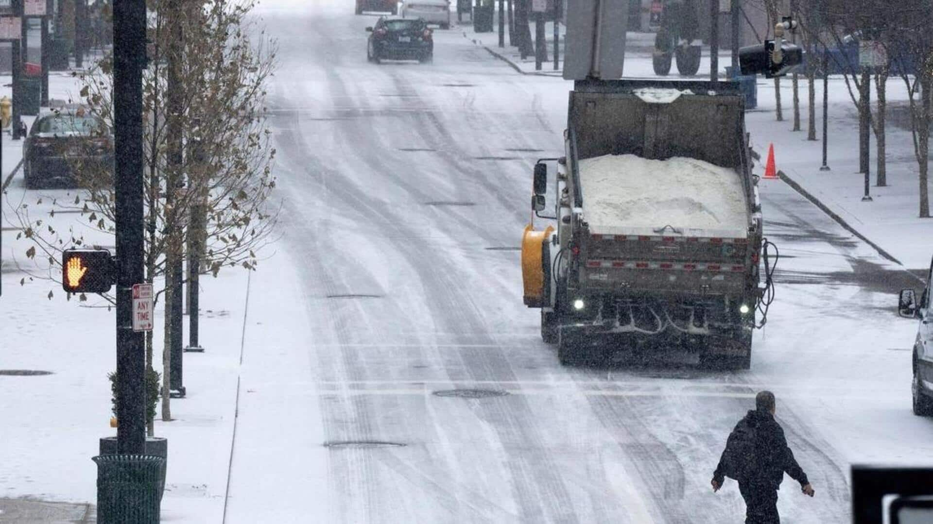 Rare winter storm hits US; 10 killed, 2,100 flights canceled