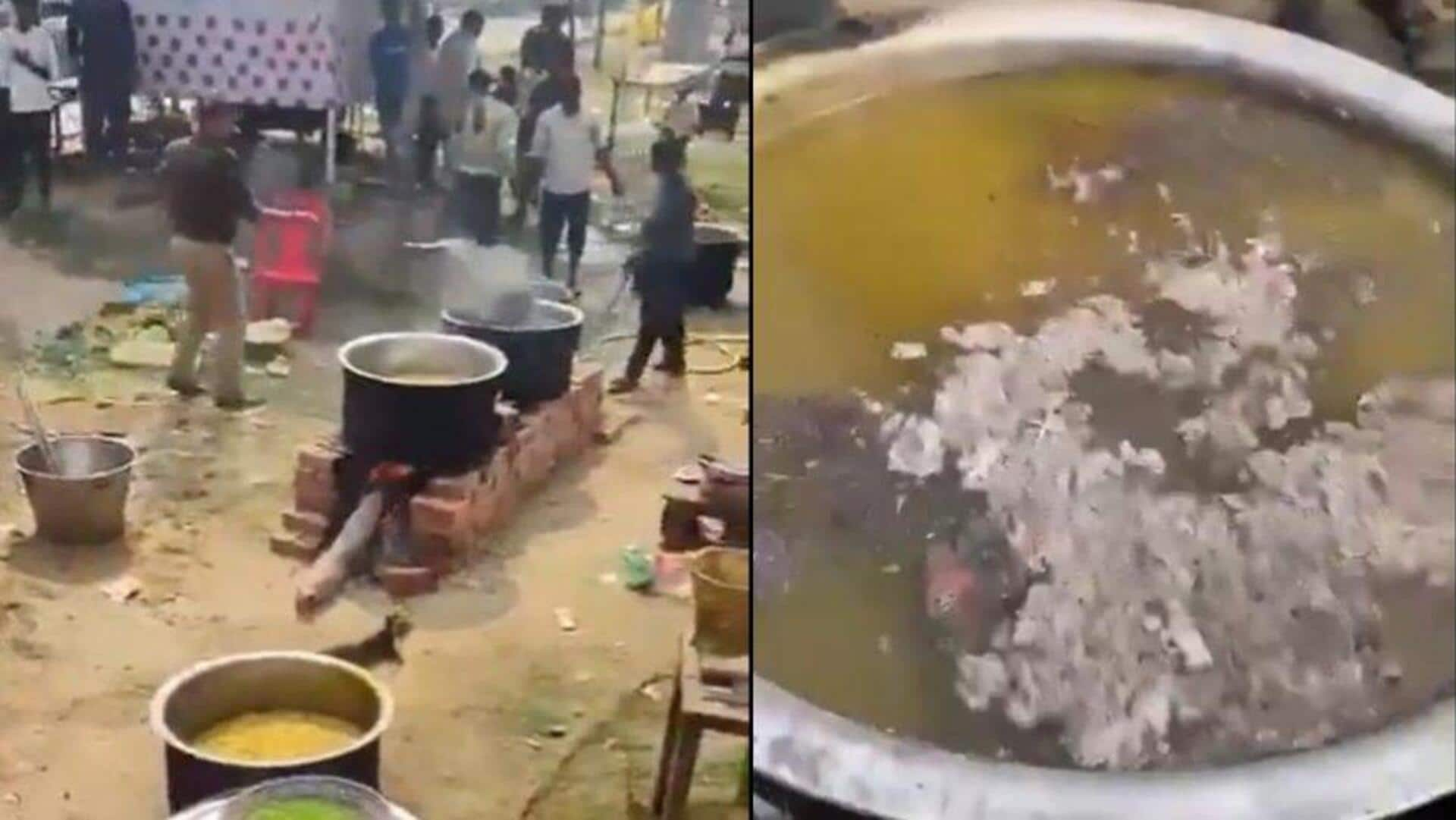 Cop seen 'mixing ash' in bhandara food at Maha Kumbh 