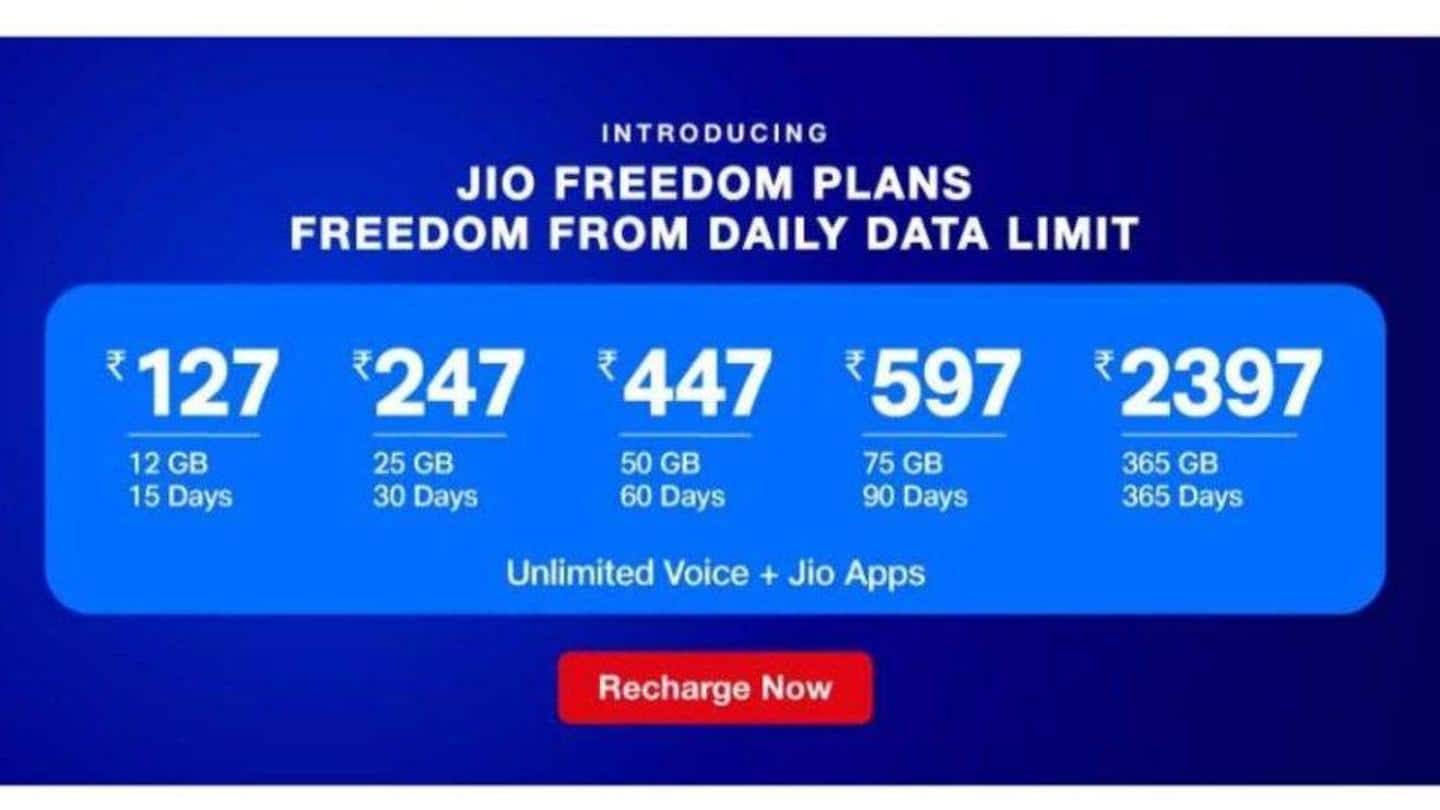 The plans provide complimentary access to Jio suite of apps The plans provide complimentary access to Jio suite of apps