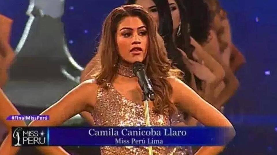 Instead of measurements, Miss Peru contestants share gender violence data