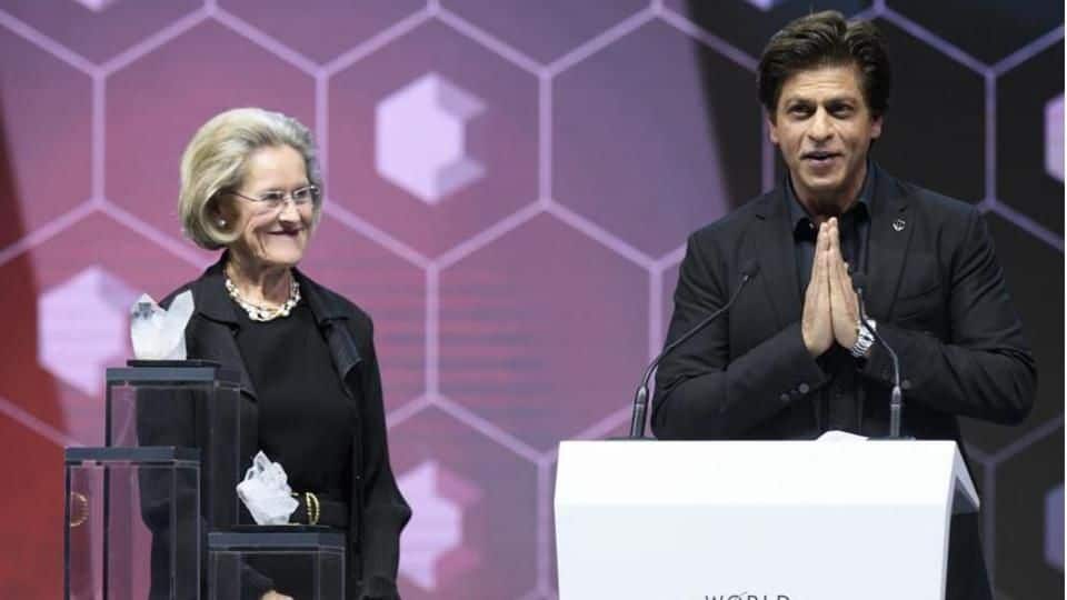 Shah Rukh gets Crystal Award for human rights at Davos