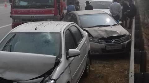 Massive car pile-up on Yamuna Expressway, at least one dead