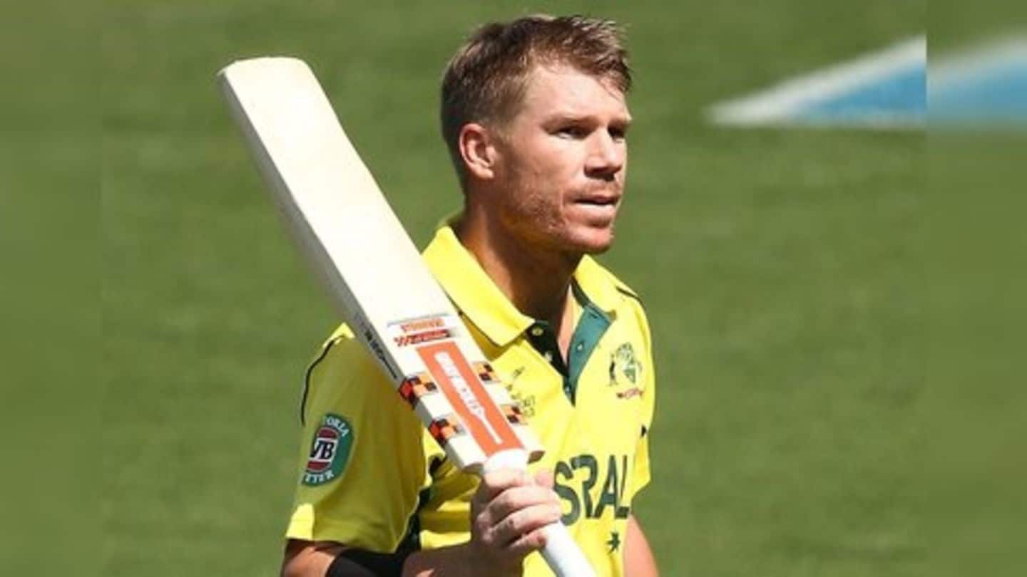 Warner scores a ton in his first match post ban
