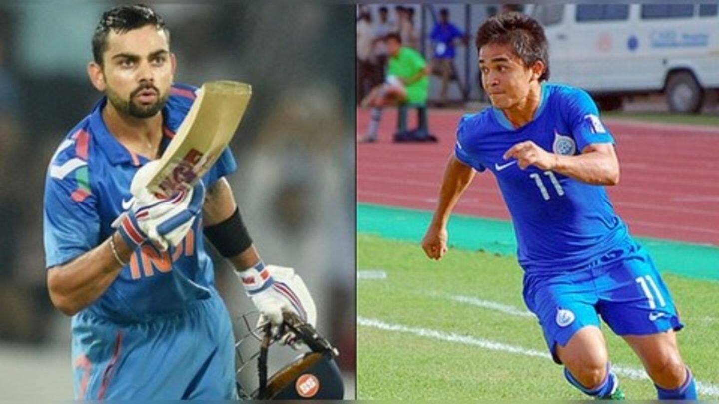 Indian cricket captain Virat Kohli backs Sunil Chhetri's plea