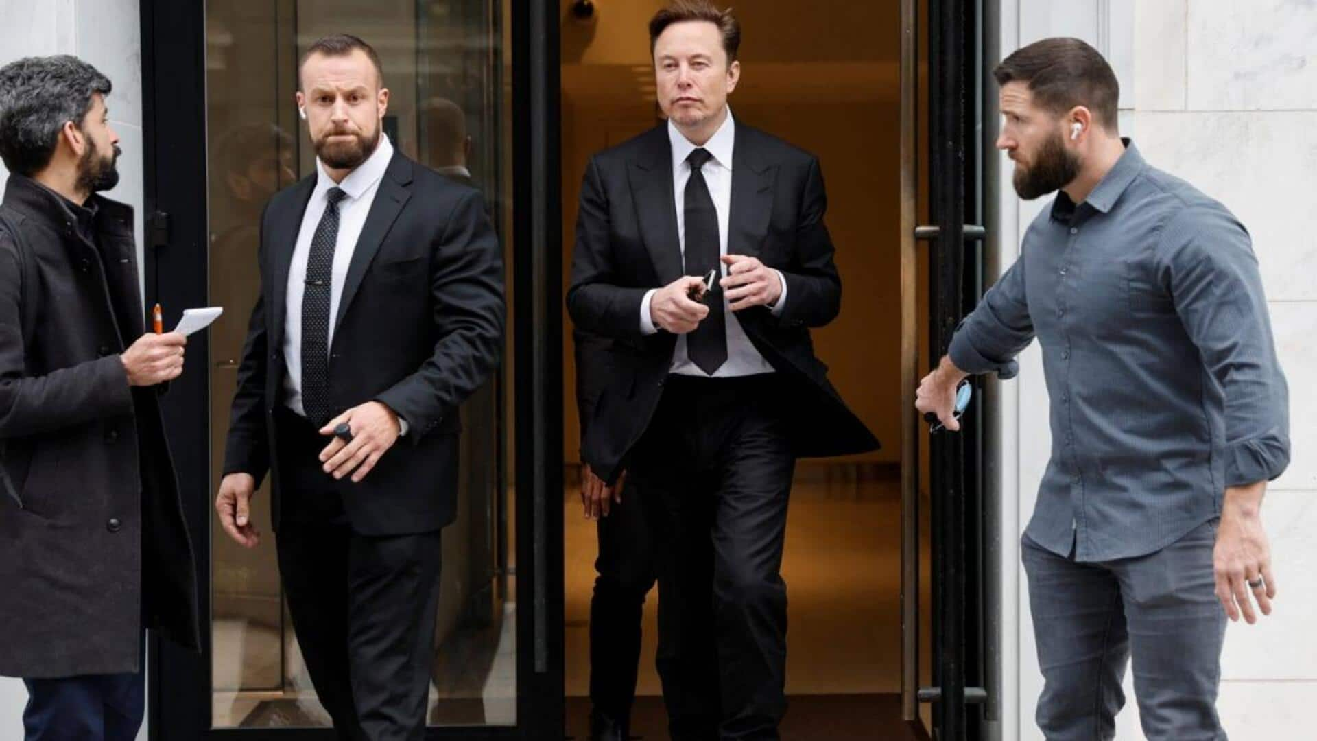 Musk has 20 guards who accompany him even in restroom