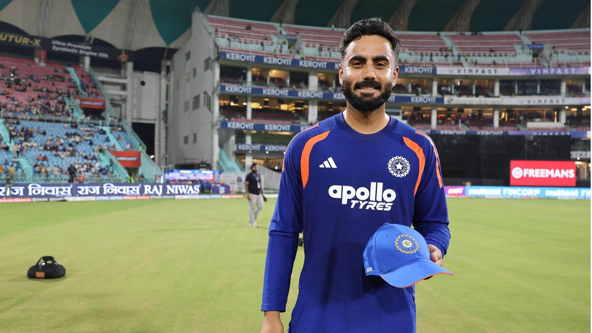 Naman Dhir becomes third Indian spinner with this T20I feat