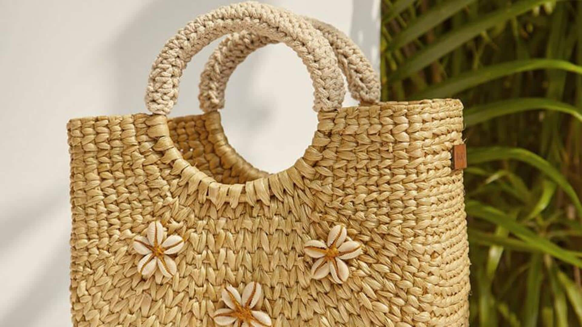 Elevate beach dinners with straw handbags