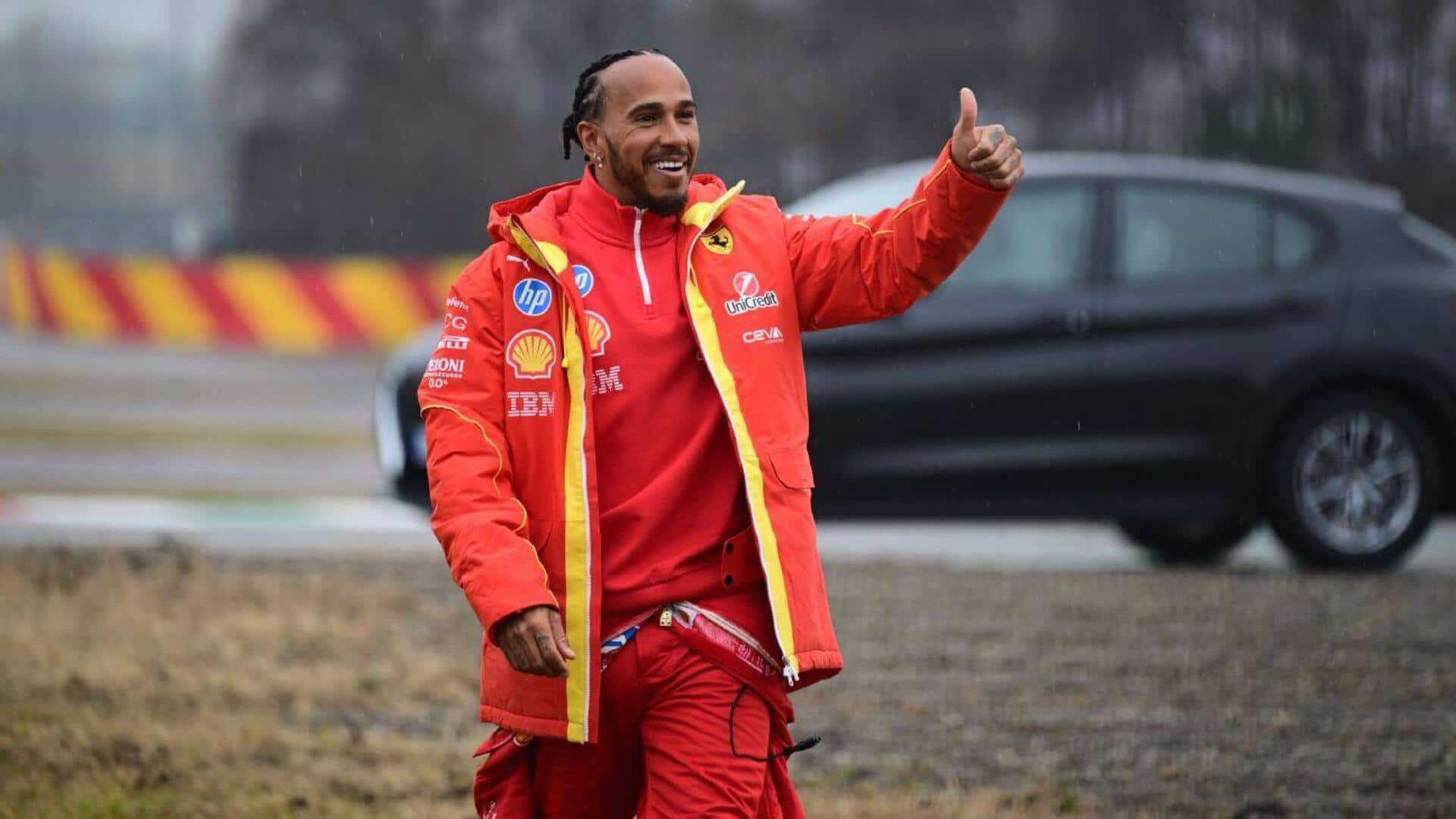 Lewis Hamilton's first Ferrari F1 drive: 'Exciting and special'