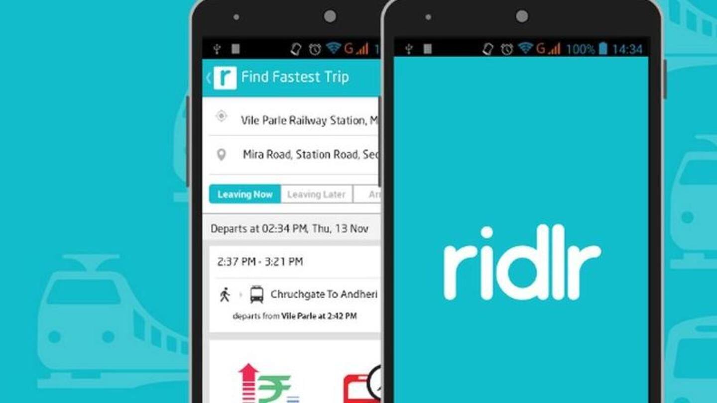 Ridlr lets users search, book public transport on mobile phones Ridlr lets users search, book public transport on mobile phones