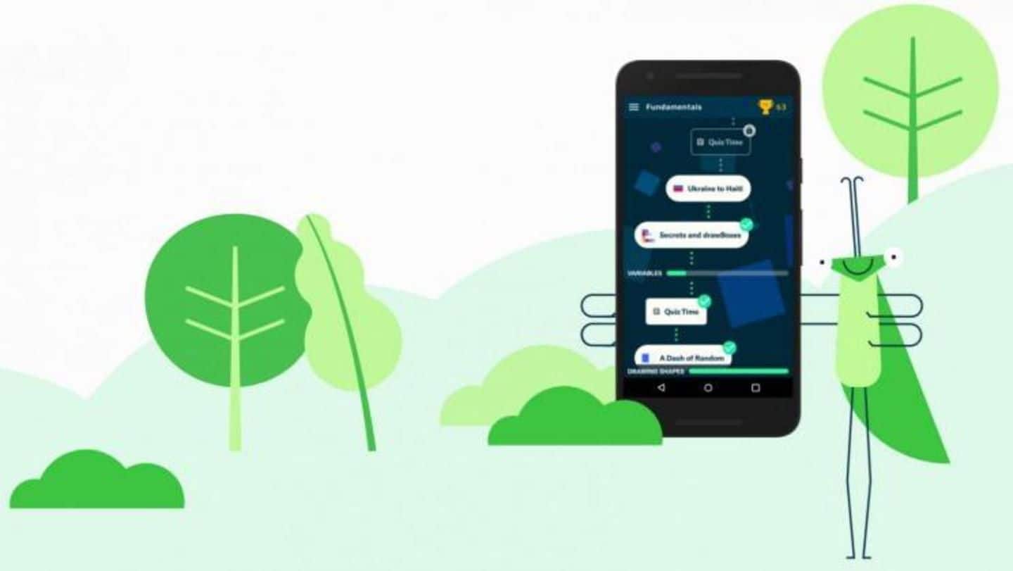 Google incubator's Grasshopper app teaches coding through mini-games for free