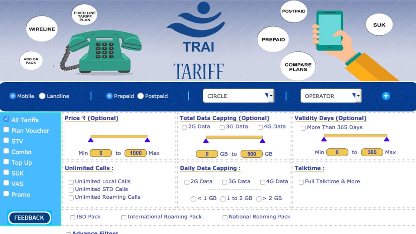 TRAI seeking to expand its tariff-comparison website to all circles