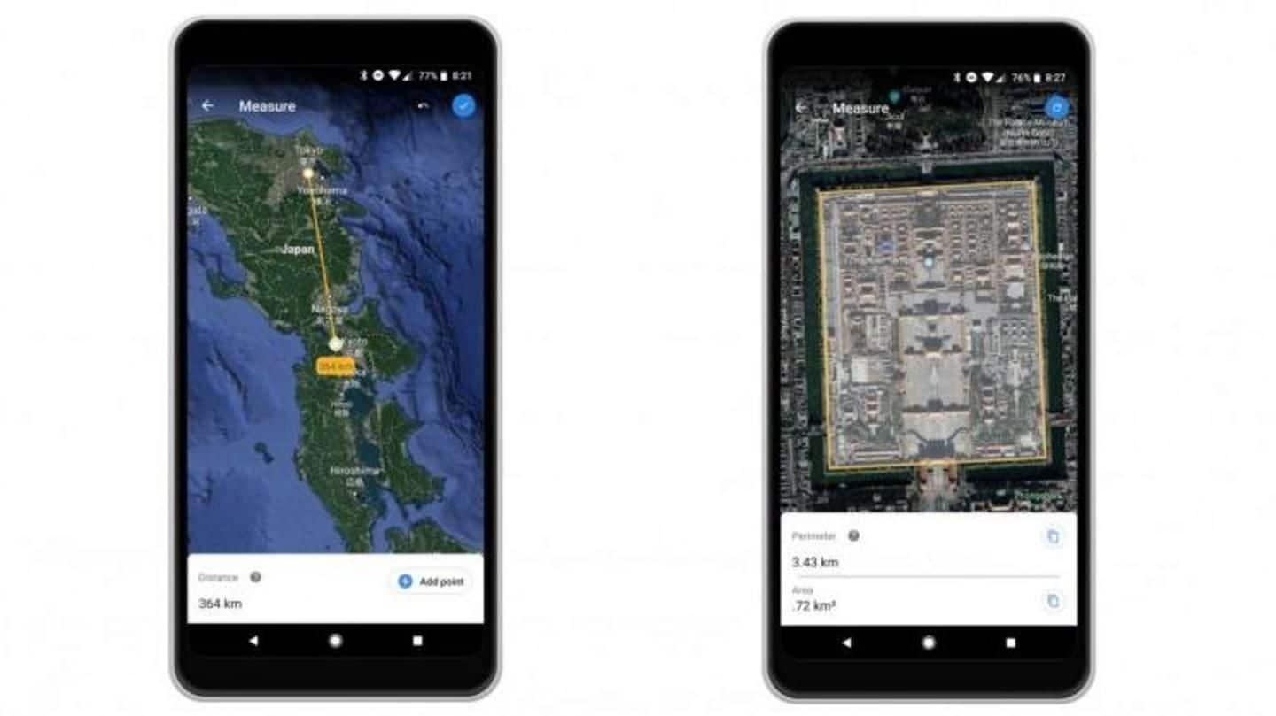 Now measure distances and areas on Google Earth