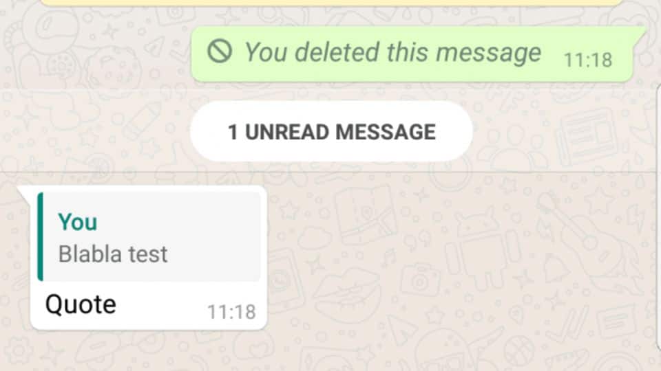 WhatsApp's 'Delete for all' feature doesn't work in this case
