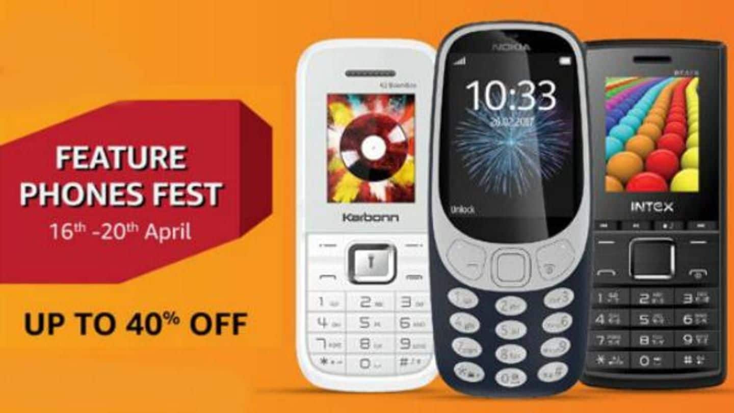Amazon India offers feature phones at up to 40% discount