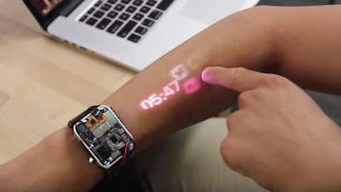 Projector smartwatch turns your arm into a touchscreen interface