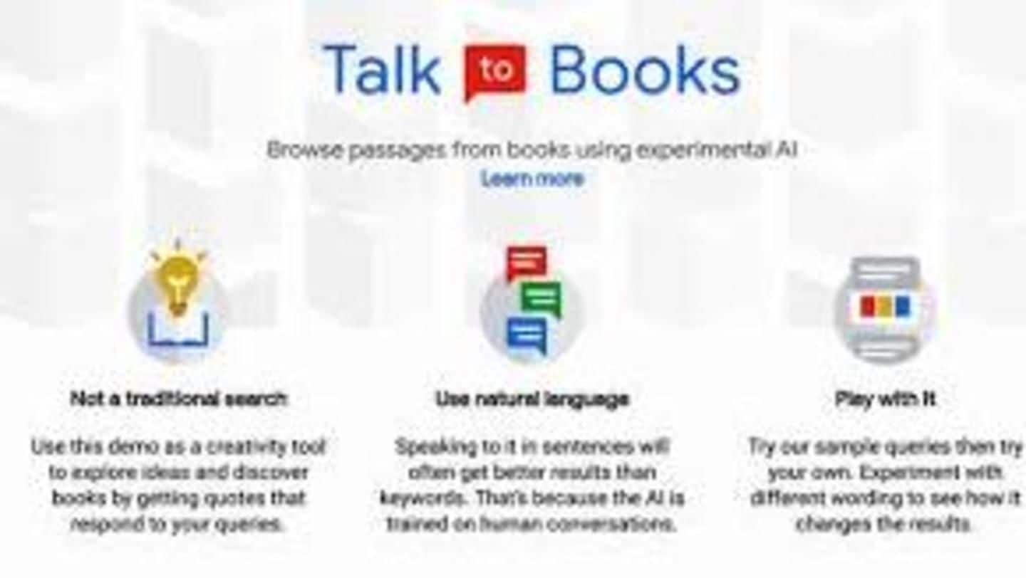 You can talk to books using this tool from Google