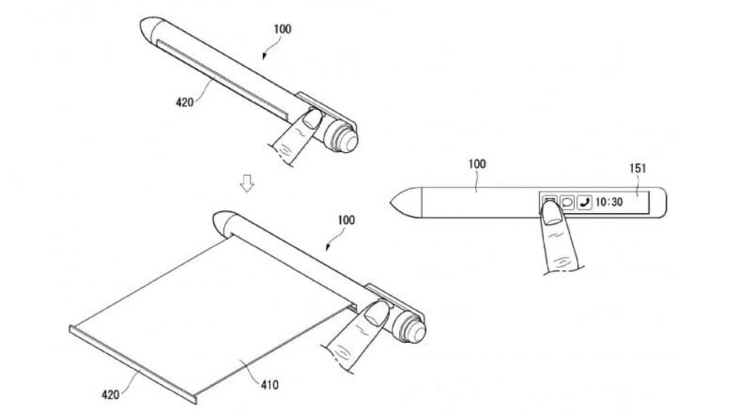 LG files patent for smart pen with foldable display