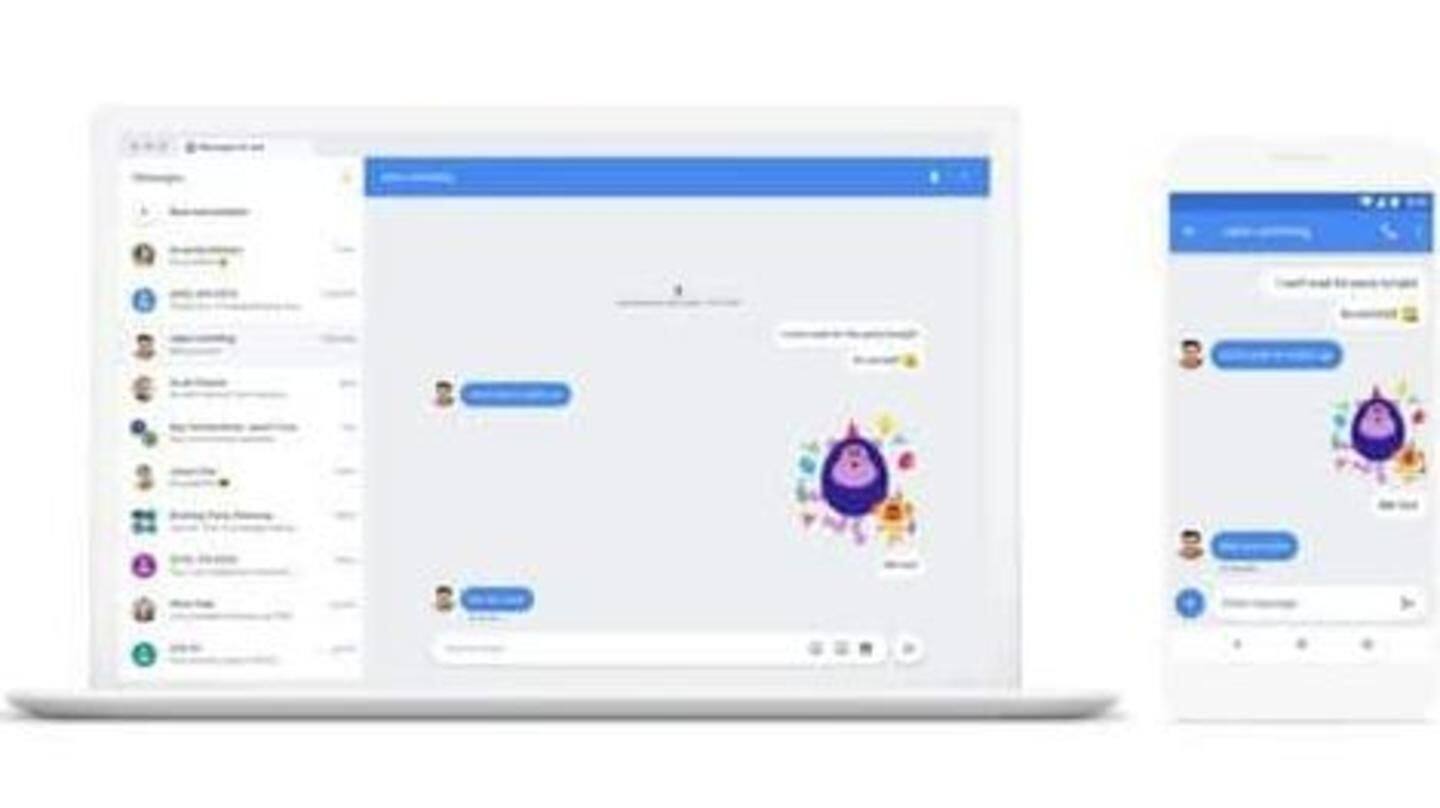 Send texts directly from computer with Android Messages for Web