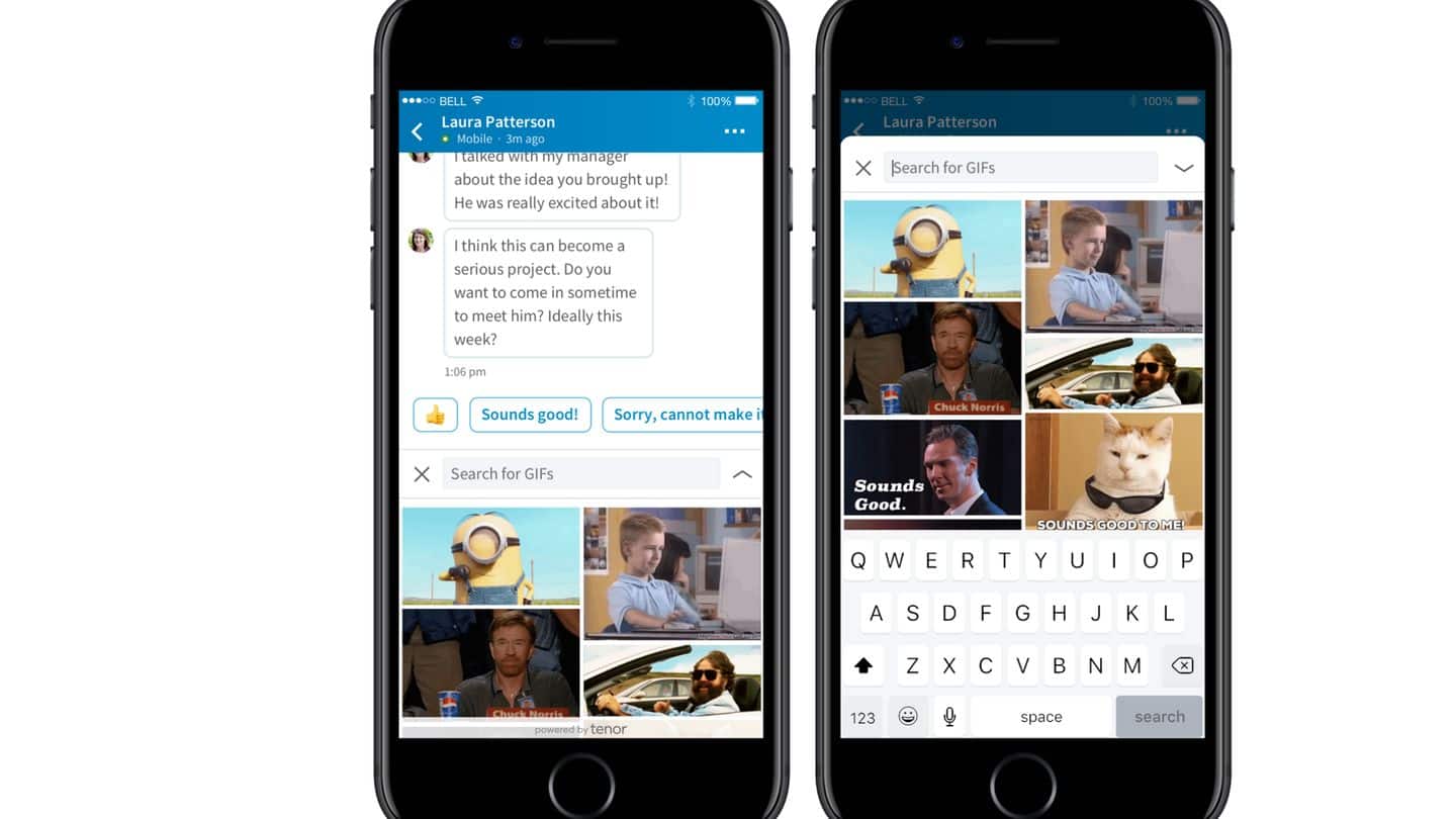 Now send GIFs while messaging on LinkedIn
