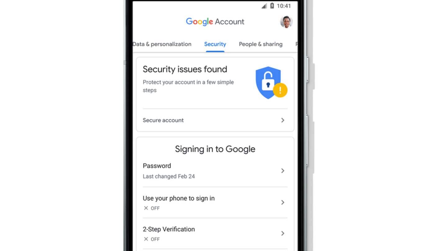 The update makes security and privacy options more prominent The update makes security and privacy options more prominent