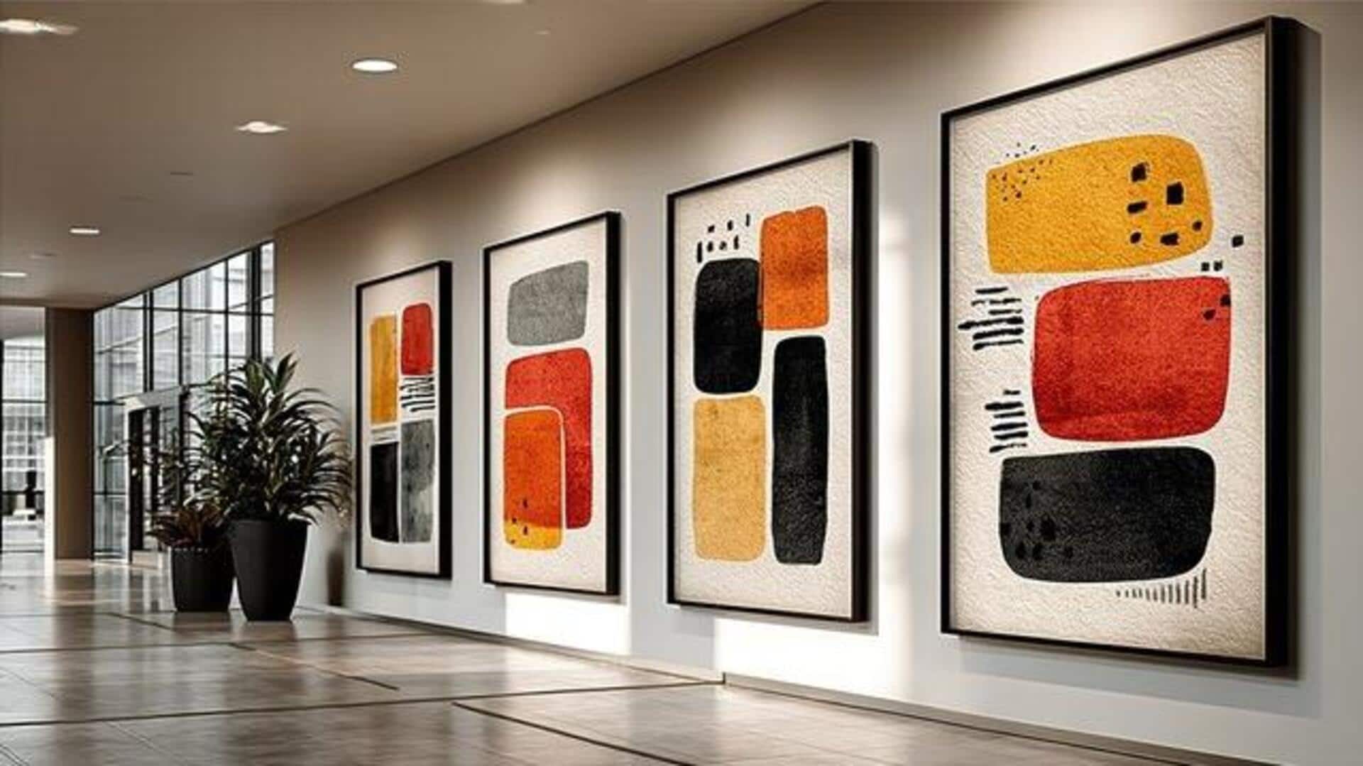 How to make colorful fabric wall art 