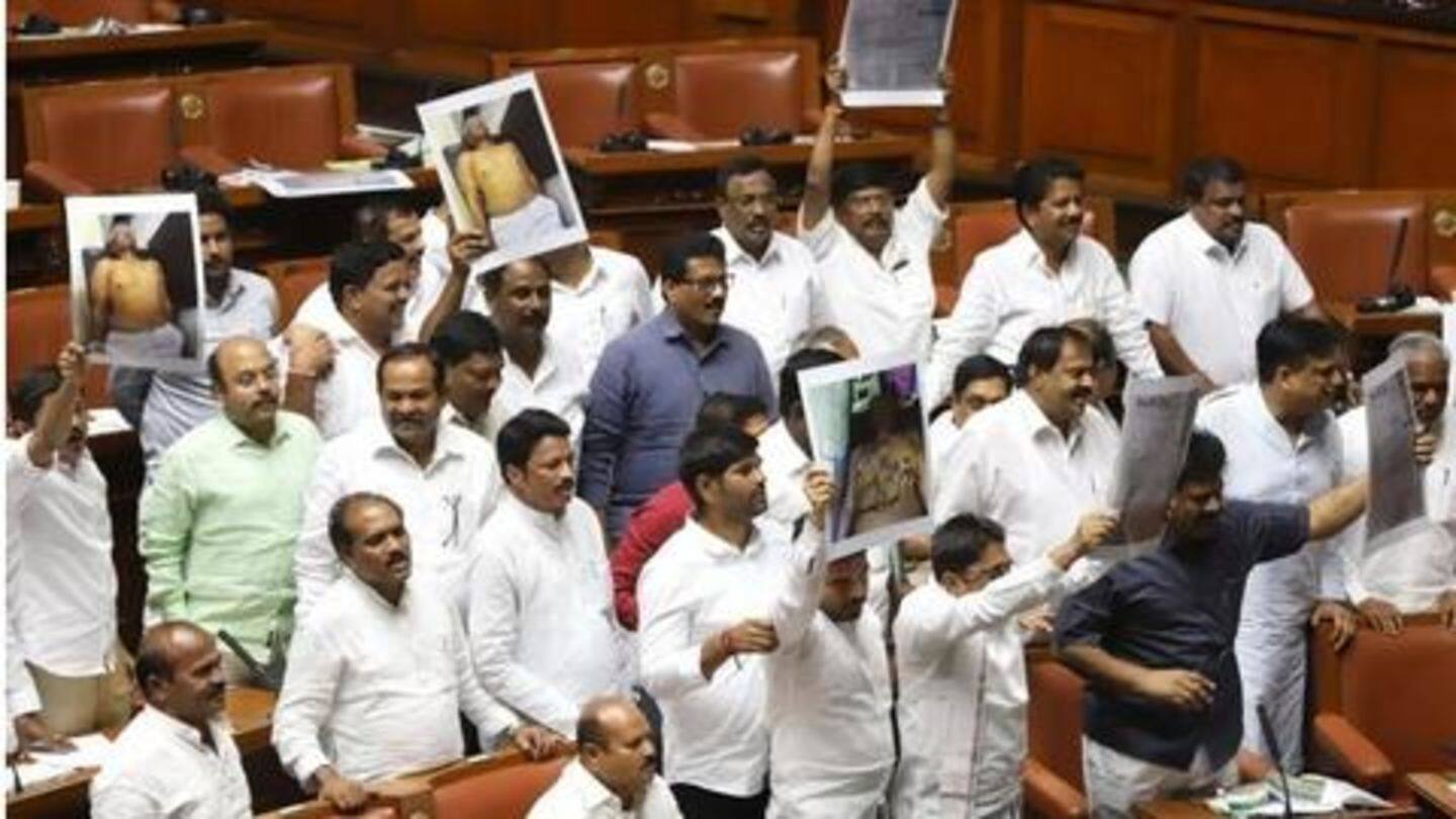 Kumaraswamy moved trust motion, Congress protested, BJP showed urgency Kumaraswamy moved trust motion, Congress protested, BJP showed urgency