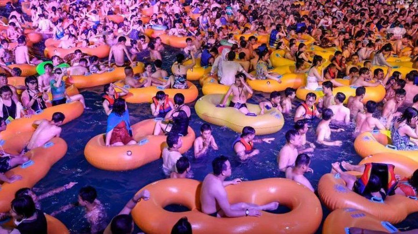 Ditching distancing norms, Wuhan residents recently partied at water park Ditching distancing norms, Wuhan residents recently partied at water park