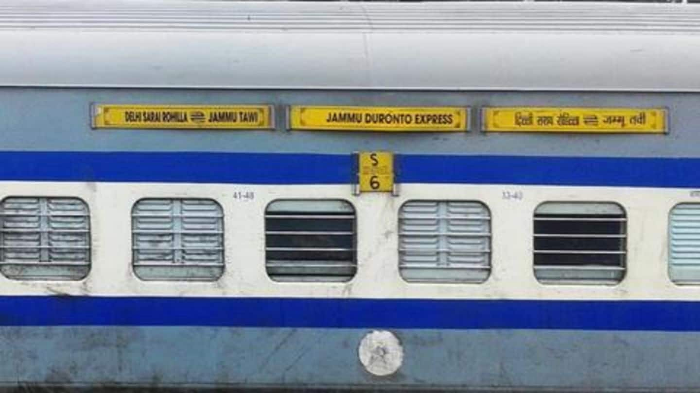 2 AC coaches of Jammu-Delhi Duronto Express looted by men