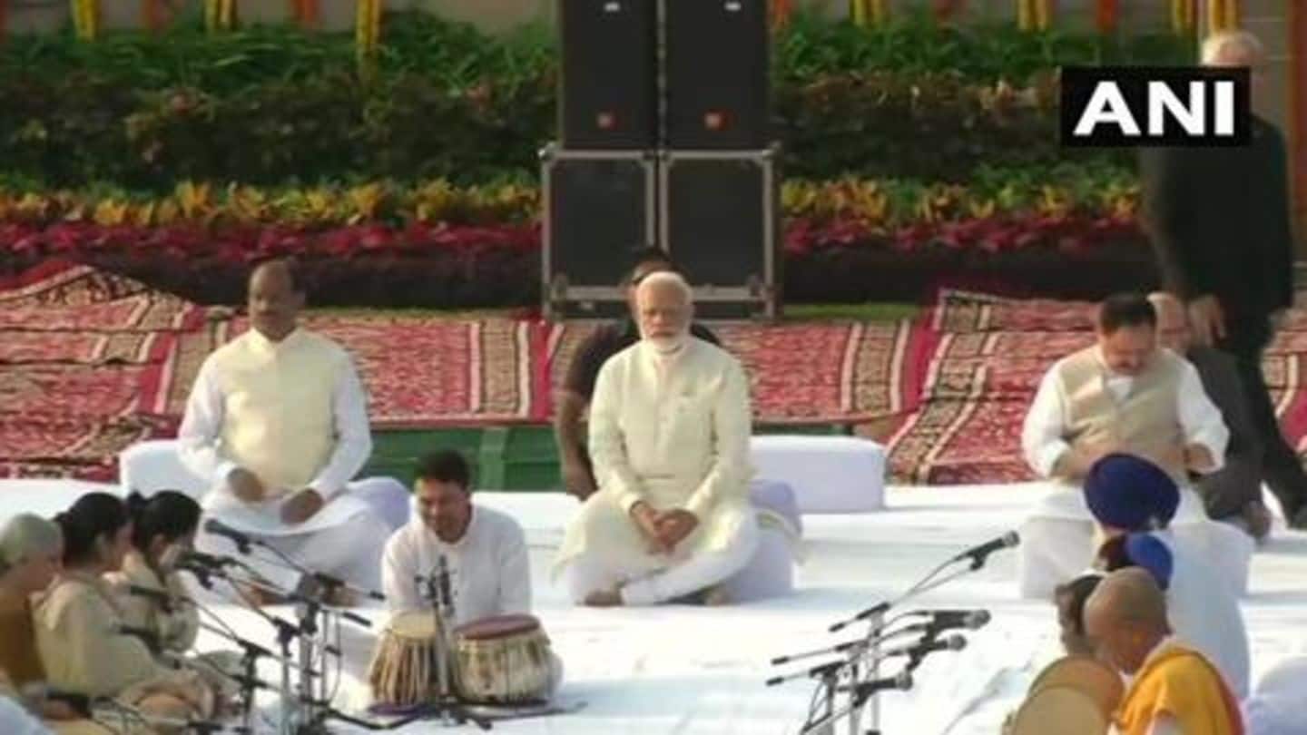 He paid tributes to Mahatma Gandhi and Lal Bahadur Shastri He paid tributes to Mahatma Gandhi and Lal Bahadur Shastri
