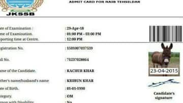 In J&K, admit card issued to donkey to write exam