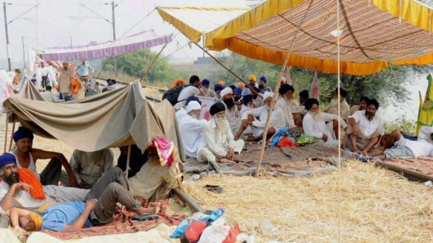 Punjab farmers launch "rail roko" agitation against controversial agriculture Bills