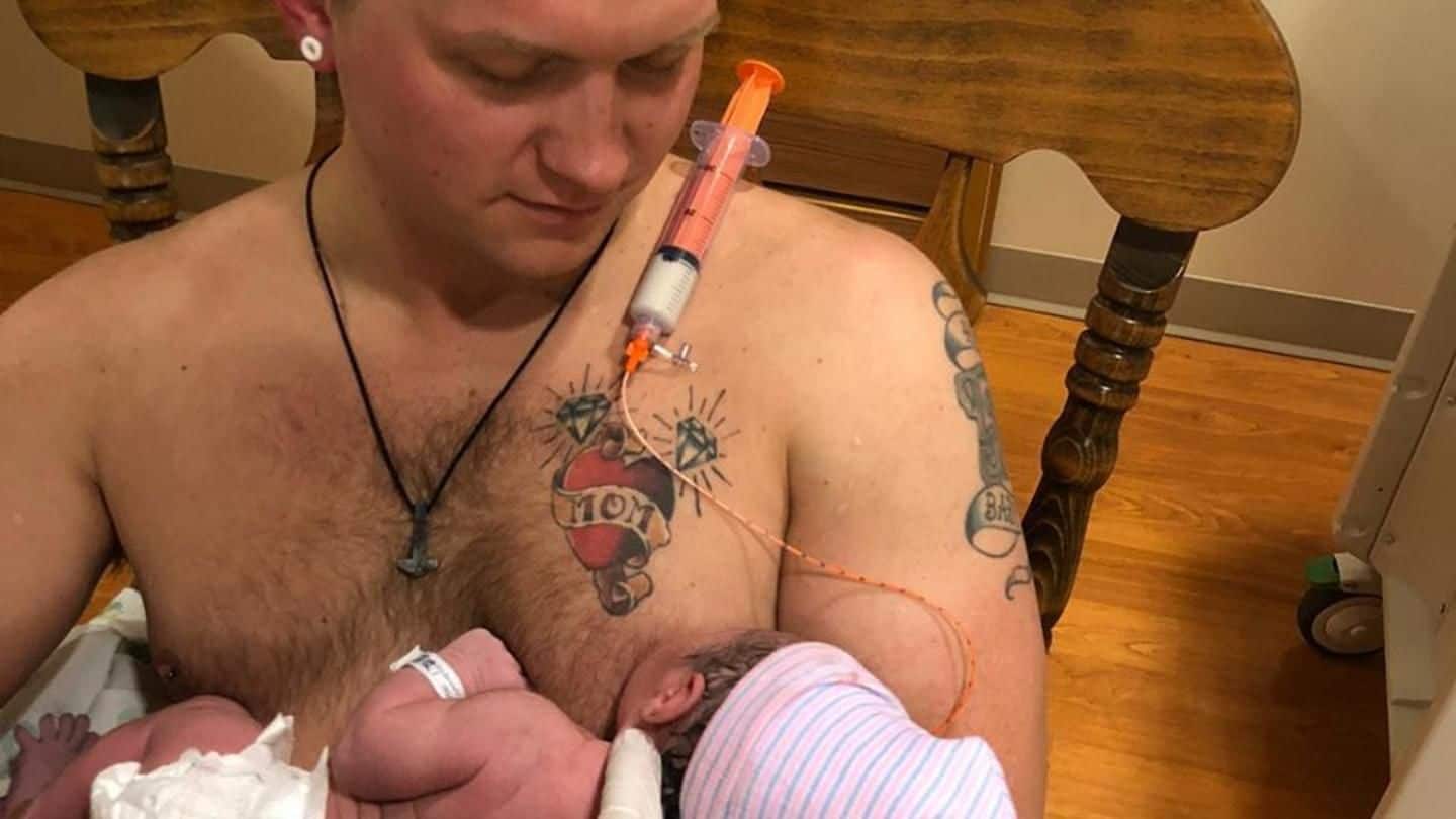 Have you seen viral pictures of father breastfeeding baby yet?