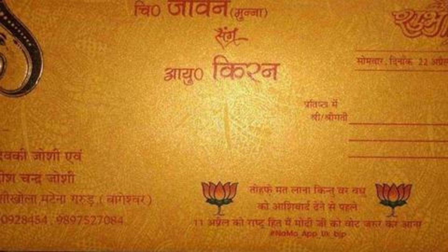 Man prints "Vote for Modi" on wedding-card, gets EC's notice