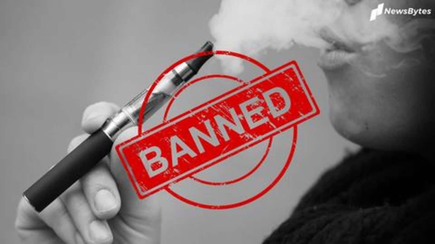 Separately, government said it has banned e-cigarettes Separately, government said it has banned e-cigarettes