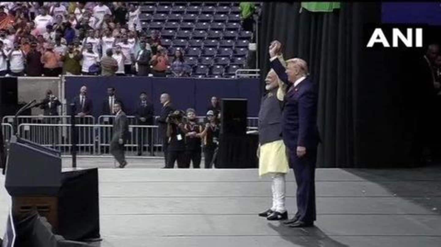 PM Modi and Trump walked together, shared smiles and stage! PM Modi and Trump walked together, shared smiles and stage!