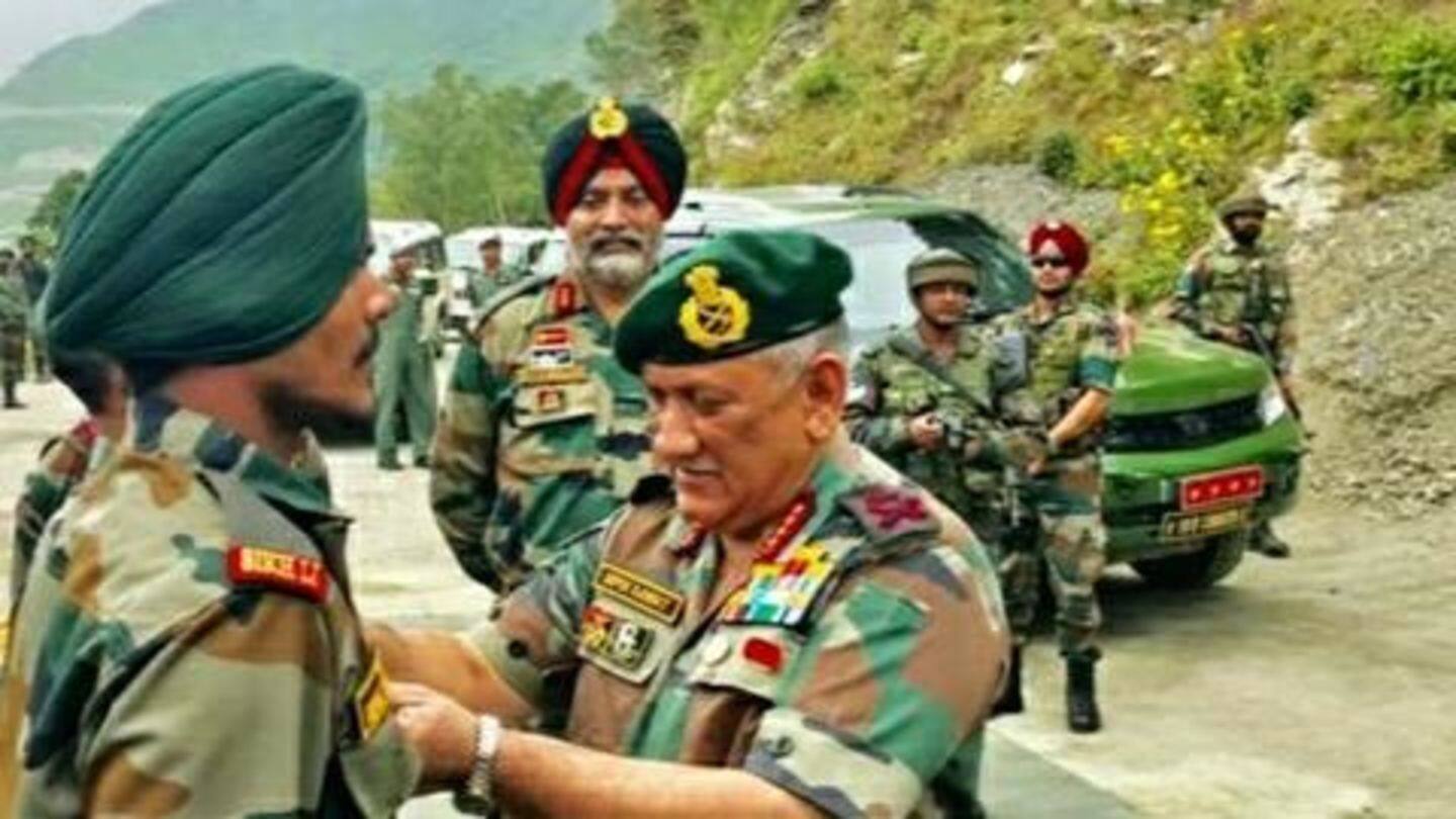 Lt General Dhillon accompanied Rawat on the visit Lt General Dhillon accompanied Rawat on the visit