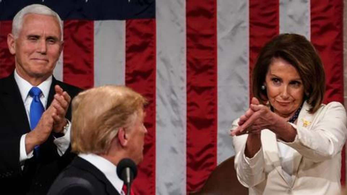 Ditching an ornate introduction, Pelosi spoke coldly about Trump Ditching an ornate introduction, Pelosi spoke coldly about Trump