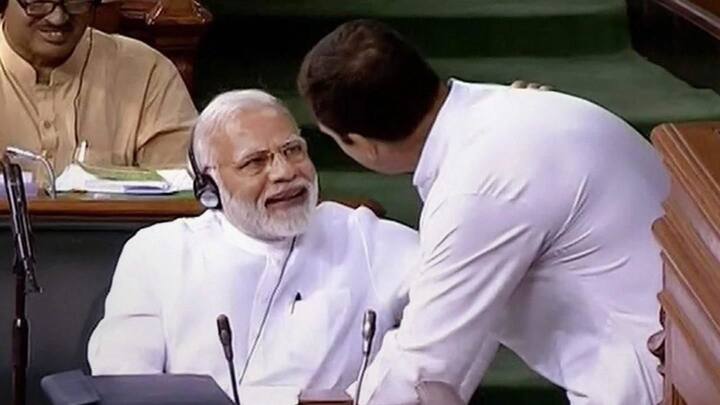 Did you notice PM Modi patting RaGa's back after hug?