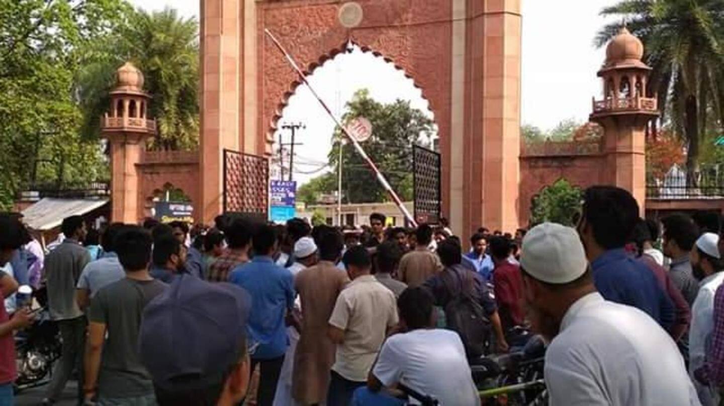 Jinnah portrait  row at AMU: Police allegedly cane students