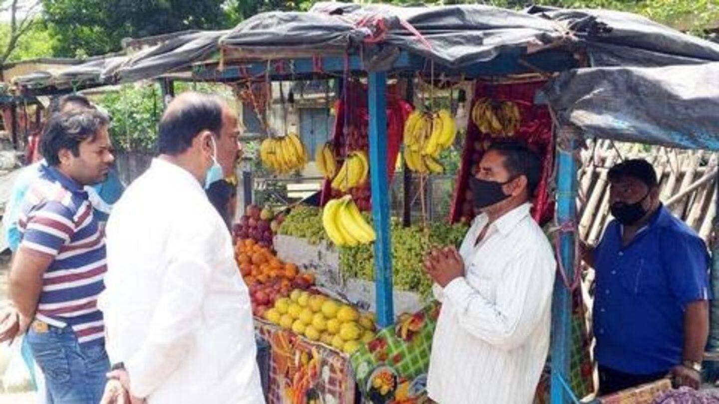 Raghubar Das paid a visit to the vendor, assured support Raghubar Das paid a visit to the vendor, assured support