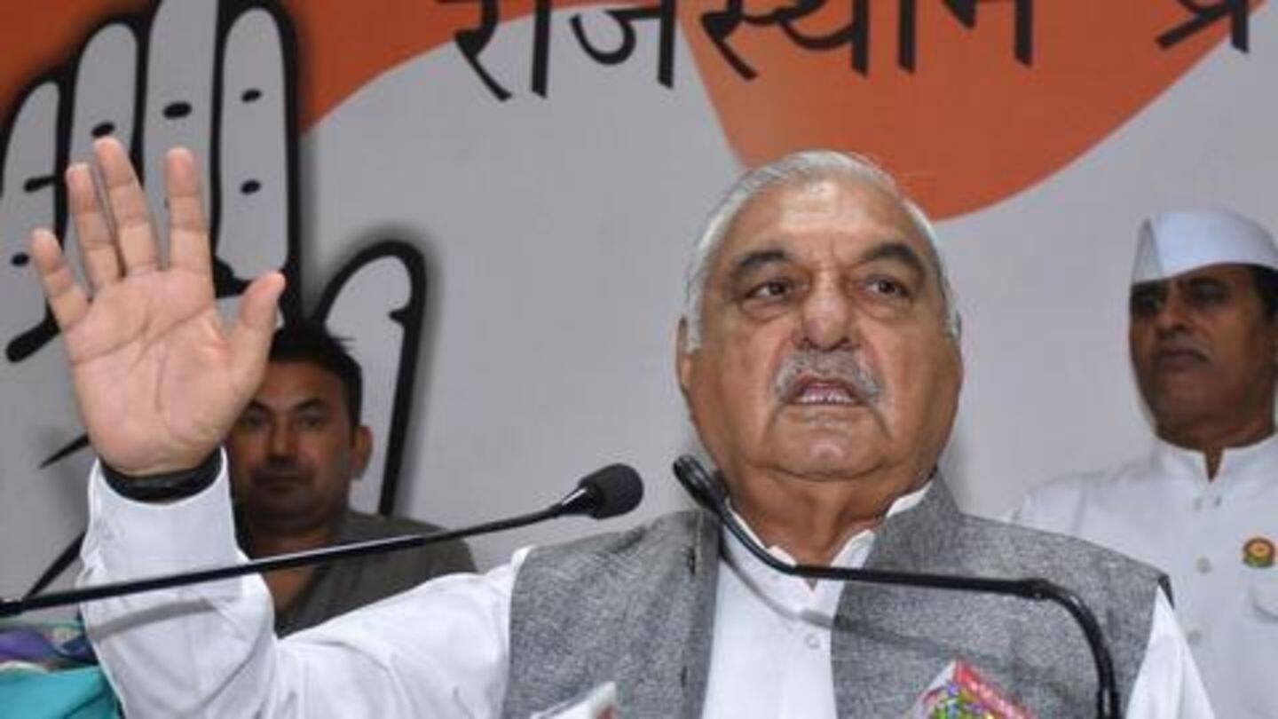 Interestingly, Hooda announced his own manifesto Interestingly, Hooda announced his own manifesto