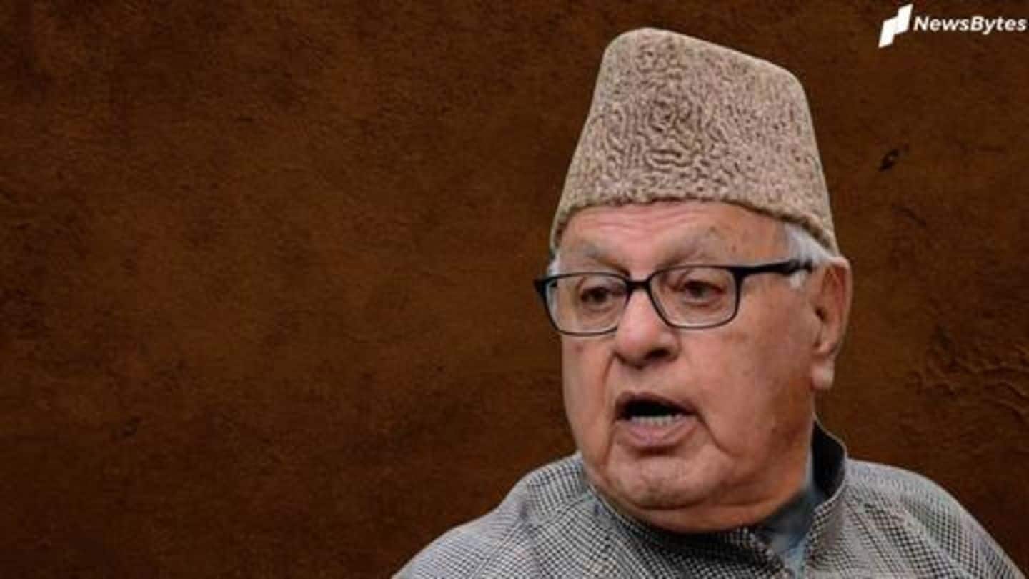 After 'house arrest', Farooq Abdullah detained under Public Safety Act