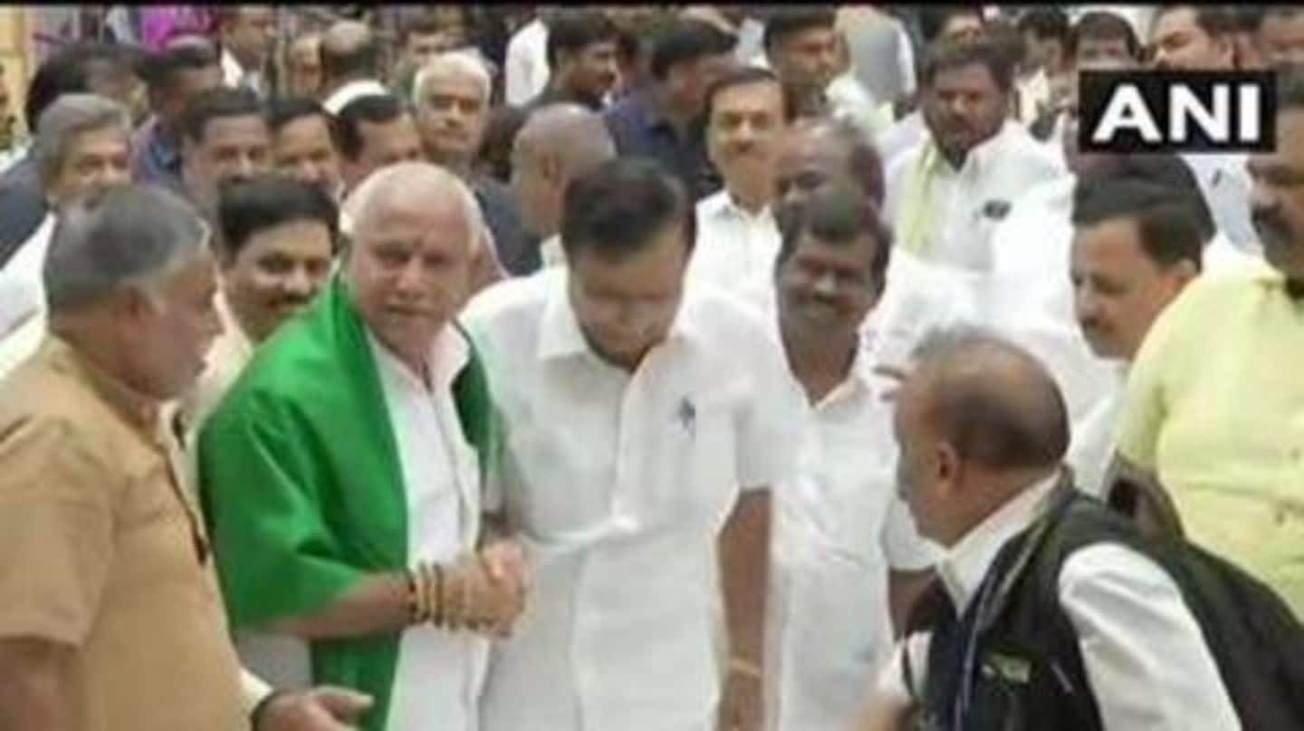 Yediyurappa met Vala, staked claim to form government Yediyurappa met Vala, staked claim to form government