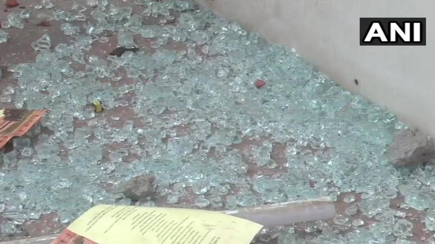 Ticket counter, metal detector vandalized in Red Fort Ticket counter, metal detector vandalized in Red Fort