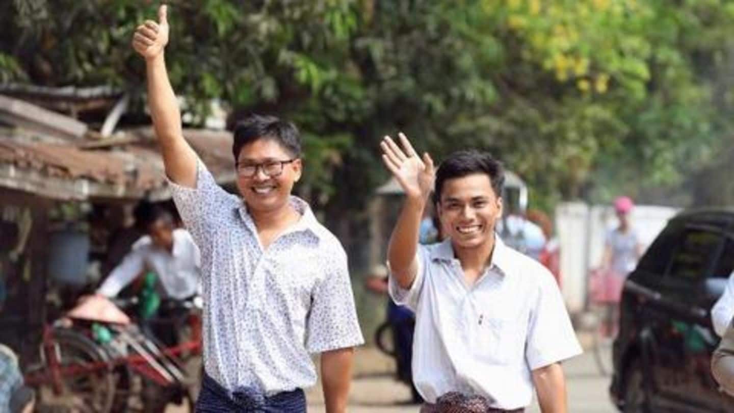 Myanmar: Jailed Reuters journalists walk free after 500 days